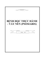 BỆNH HỌC THỰC HÀNH - VẨY NẾN (PSOSIARIS) pps