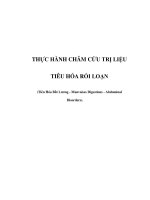 THỰC HÀNH CHÂM CỨU TRỊ LIỆU - TIÊU HÓA RỐI LOẠN pptx