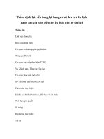 Thẩm định lại, xếp hạng lại hạng cơ sở lưu trú du lịch: hạng cao cấp cho biệt thự du lịch, căn hộ du lịch potx