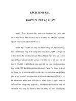 SÁCH LINH KHU - THIÊN 79: TUẾ LỘ LUẬN doc