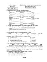 de thi tieng anh 6 nam 2009-2010