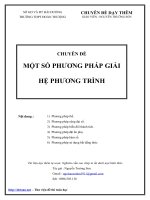 Một số phương pháp giải hệ phương trình