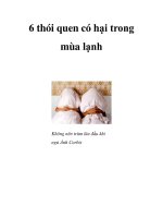 6 thói quen có hại trong mùa lạnh doc