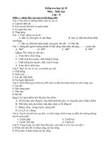 de kiem tra sinh 8 hoc ky II