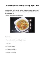 Bữa sáng dinh dưỡng với súp đậu Lima potx