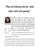 Phụ nữ không nên hy sinh một cách mù quáng doc