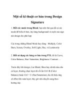 Một số kĩ thuật cơ bản trong Design Signature doc