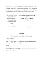 Mẫu thông báo về việc không được hưởng chế độ bảo hiểm thất nghiệp ppt