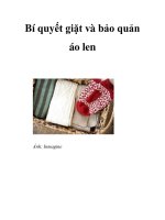 Bí quyết giặt và bảo quản áo len pdf