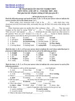Đề tham khảo TN Anh_2010 số 43