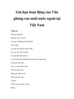 Gia hạn hoạt động của Văn phòng con nuôi nước ngoài tại Việt Nam pps