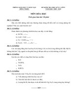 Đề thi học kỳ II môn Hóa học lớp 8