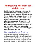 Những lưu ý khi chăm sóc da hỗn hợp pdf