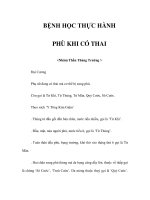 BỆNH HỌC THỰC HÀNH - PHÙ KHI CÓ THAI pdf