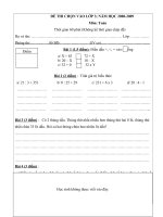 Đề thi HSG Toán lớp 2;2008-2009