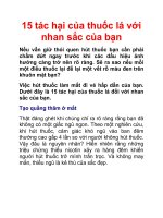 15 tác hại của thuốc lá với nhan sắc của bạn pps