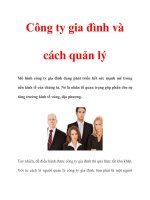 Công ty gia đình và cách quản lý ppt