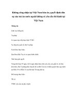 Không công nhận tại Việt Nam bản án, quyết định dân sự của toà án nước ngoài không có yêu cầu thi hành tại Việt Nam doc