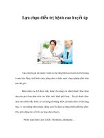 Lựa chọn điều trị bệnh cao huyết áp potx