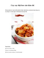 Cay cay thịt heo xào kim chi potx