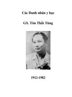 Các Danh nhân y học - GS. Tôn Thất Tùng ppt