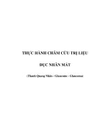 THỰC HÀNH CHÂM CỨU TRỊ LIỆU - ĐỤC NHÂN MẮT docx