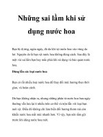 Những sai lầm khi sử dụng nước hoa docx