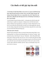 Các thuốc có thể gây hại cho mắt pdf