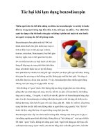 Tác hại khi lạm dụng benzodiazepin pps