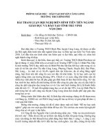 Bài tham luận hội nghị điển hình tiên tiến ngành GD Trà Vinh