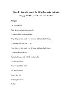 Đăng ký thay đổi người đại diện theo pháp luật của công ty TNHH, hai thành viên trở lên pot