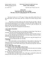 Báo cáo thành tích học tập DĐ HCM