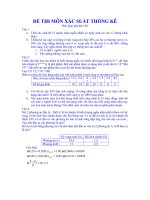 Ôn thi xác suất thống kê- Đề 2 pps