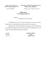 Thông báo nhận hồ sơ công chức