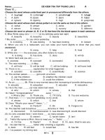 de thi thu TNTHPT 2010