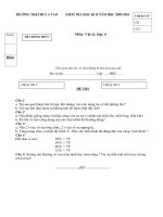 Đề học kì II - Vật lí 6