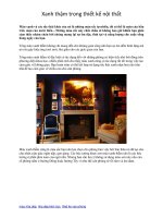 Xanh thậm trong thiết kế nội thất ppsx