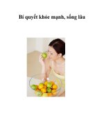 Bí quyết khỏe mạnh, sống lâu pptx