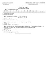 ĐỀ KIỂM TRA HKII (Toán 7)