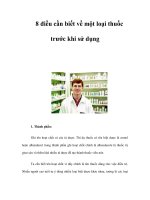 8 điều cần biết về một loại thuốc trước khi sử dụng ppt