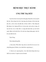 BỆNH HỌC THỰC HÀNH - UNG THƯ DẠ DÀY pdf