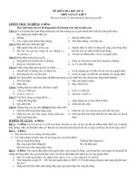 Đề kiểm tra vật lý 6