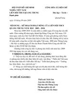 Kế họch phương hướng công tác đội phong trào thiếu nhi