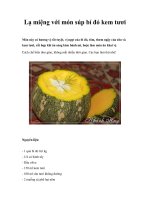 Lạ miệng với món súp bí đỏ kem tươi doc