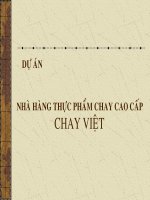 Thẩm định dự án - Nhà hàng thực phẩm chay cao cấp Chay Việt potx