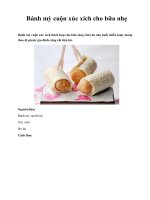 Bánh mỳ cuộn xúc xích cho bữa nhẹ pptx