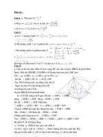 đáp án đề thi thử vào 10 trường THCS Hòa Bình