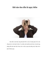 Khi nào đau đầu là nguy hiểm ppsx