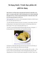 Sử dụng thuốc: Tránh thực phẩm chi phối tác dụng pot