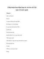 Chấp thuận hoạt động hợp tác của báo chí Việt nam với nước ngoài docx